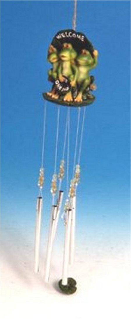 FRGT3671 Welcome Frog Tio Wind Chime